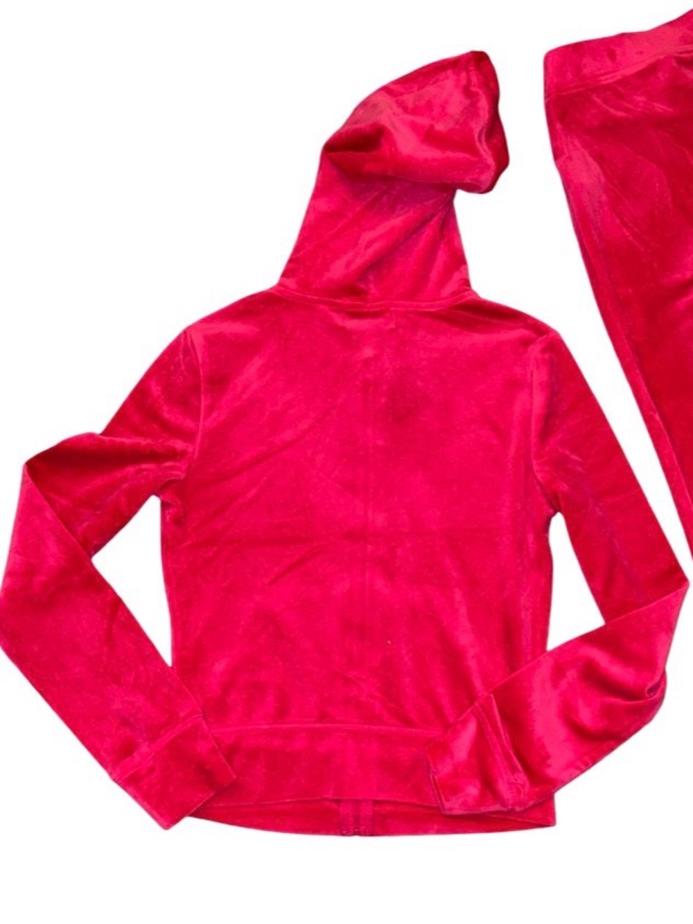 JUICY COUTURE VIXEN PINK BLING RHINESTONE SCRIPT VELOUR TRACKSUIT SWEATSUIT NWT - Picture 10 of 12
